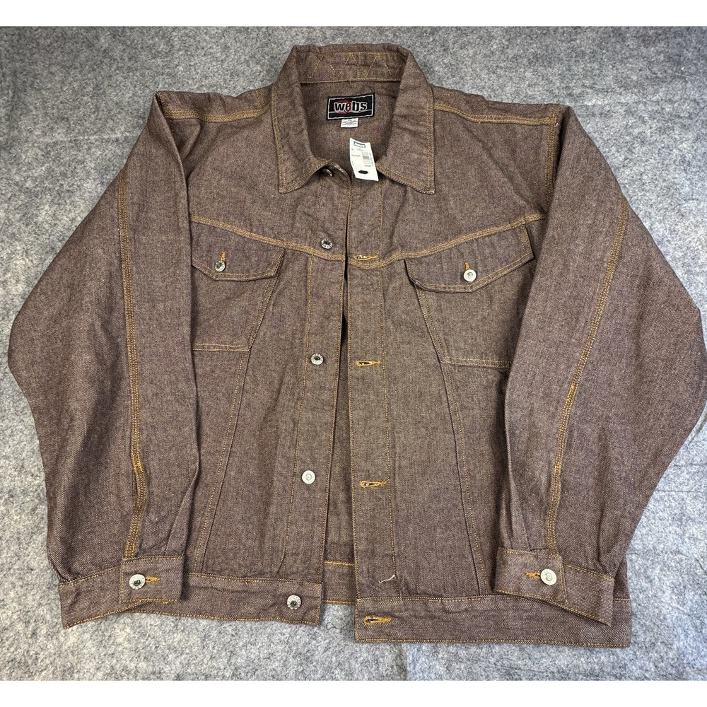 Webs Brown Denim Trucker Jacket Mens Size 2XL 100% Cotton - NEW